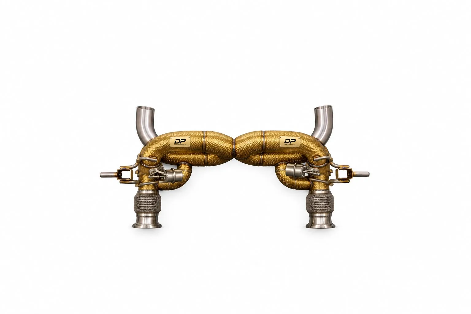 LAMBORGHINIi Huracan Evo, STO, Sterrato & Tecnica Race Valved gold heat shieleded Exhaust System 