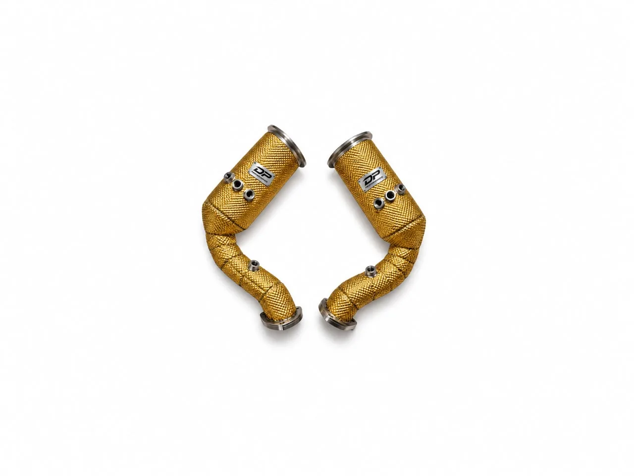 LAMBORGHINI URUS HEAT SHIELDED GOLD PLATED DOWNPIPES 