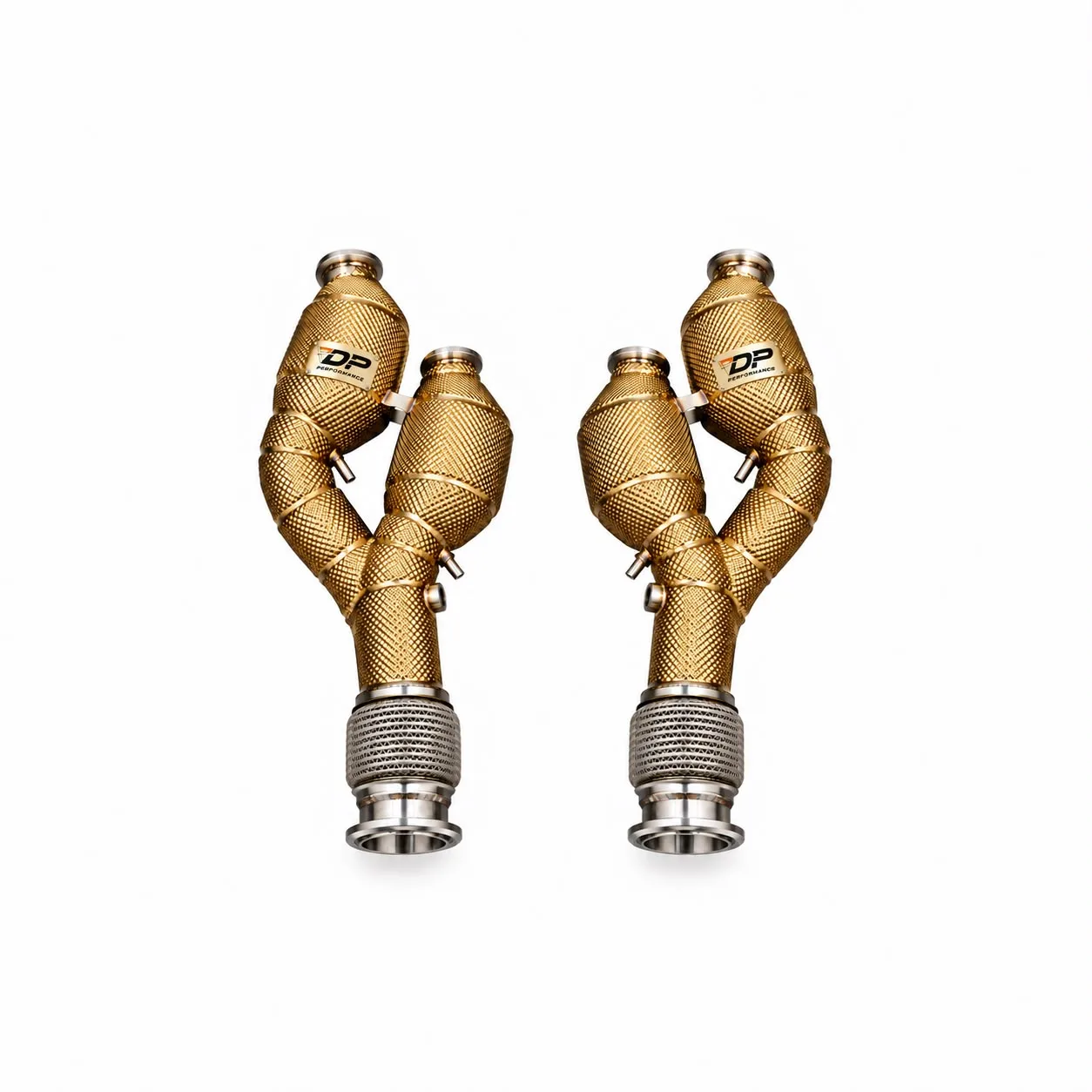 Lamborghini Aventador (CATLESS DOWNPIPES) GOLD HEAT-SHILEDED LP700 / S / SV 